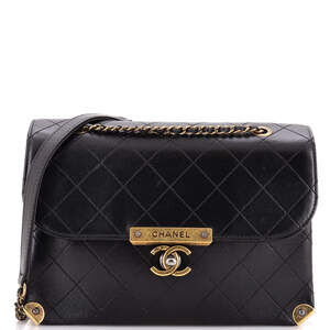 Chanel Medium Around The Corner Flap Bag Quilted Lambskin